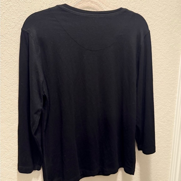Chico's Black Long Sleeve Top with Colorful Embellishments size 2X - Picture 7 of 7